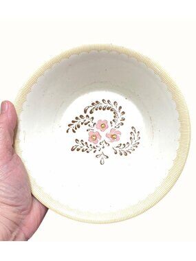 Vintage Royal China by Jeannette Floral Round Serving Bowl - Made in USA